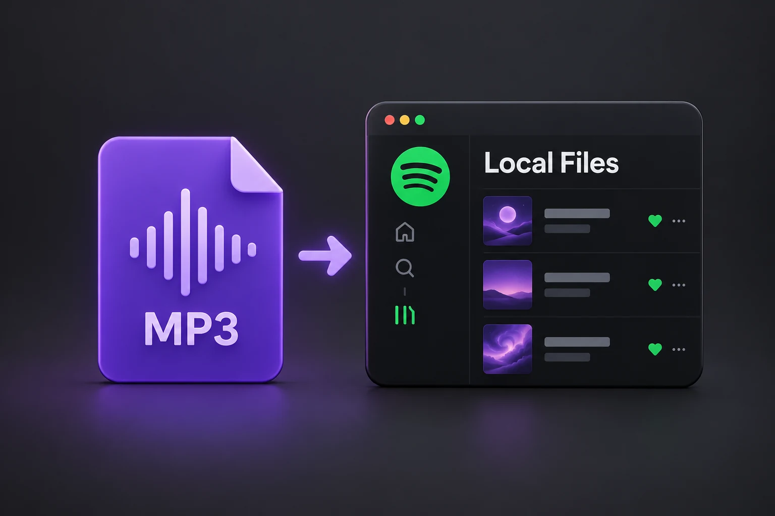 Suno MP3 files added to a Spotify playlist