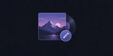 Album artwork with an edit badge