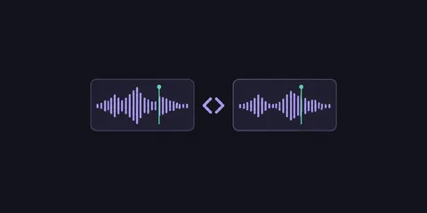 Two song waveforms compared side by side